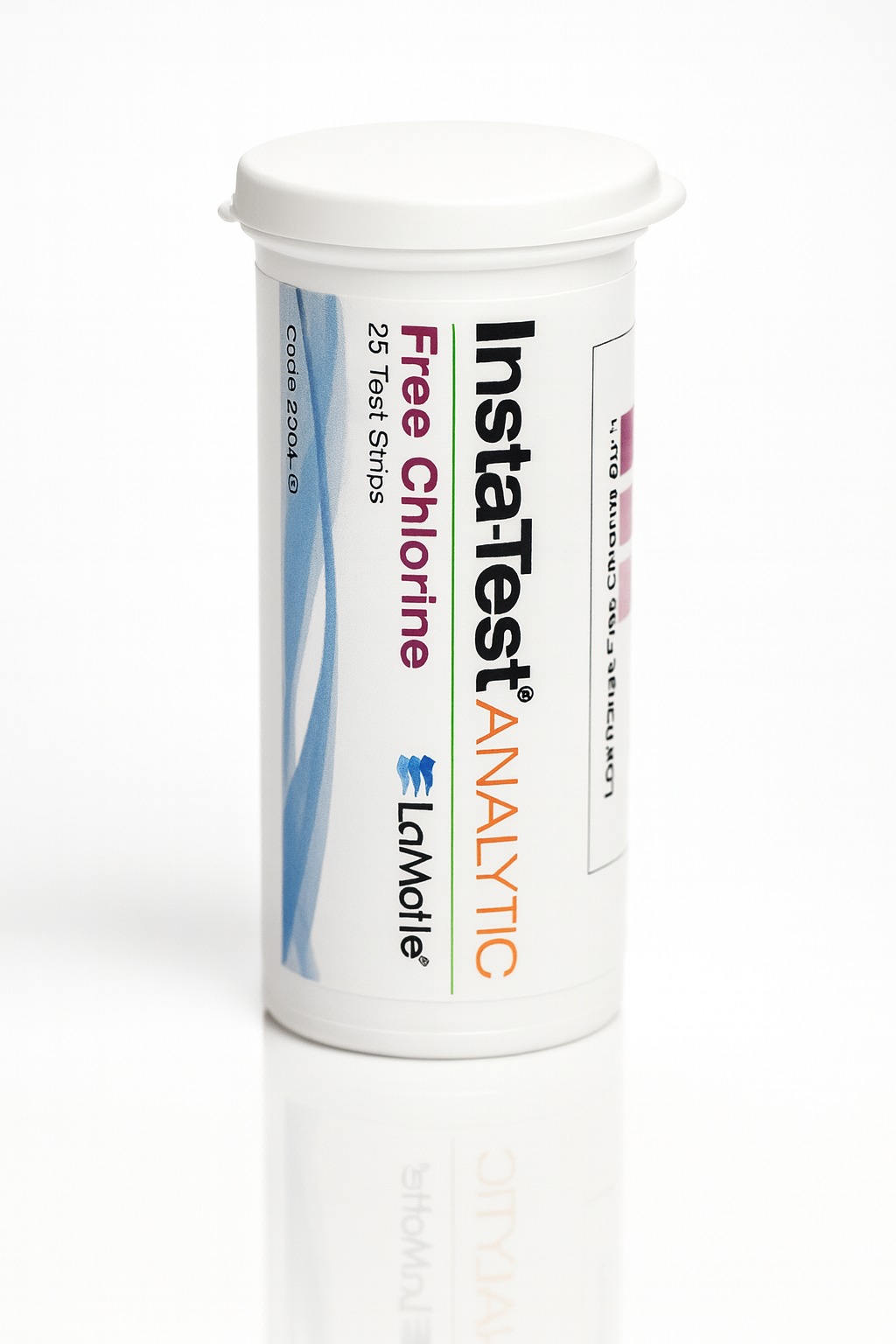 LaMotte - Tirilla Cloro Libre (Rango Bajo - 0 - 10) ppm Paquete de 25 pruebas