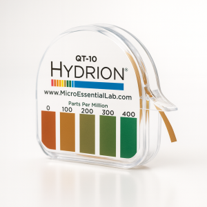 Hydrion - Amonio Cuaternario.  Caja x10 Rollos. 0 - 400 ppm